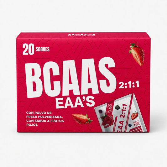 BCAAs + EAA's 2:1:1 | 20 sobres – Frutos Rojos | IMN Nutrition