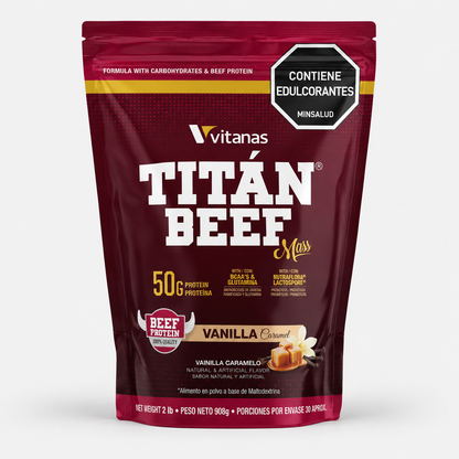 Titán Beef Mass 2 libras – Vainilla Caramelo - Vitanas