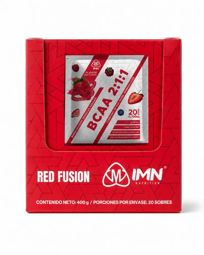 BCAAs + EAA's 2:1:1 | 20 sobres – Frutos Rojos | IMN Nutrition